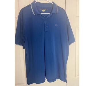 Greg Norman Play Dry Men's Polo Short Sleeve Blue Shirt Size XL